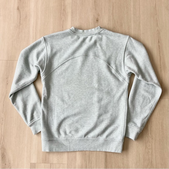 Lululemon All Yours Crew Neck Pullover Sweatshirt Heathered Island Mist size 2 - Picture 2 of 8